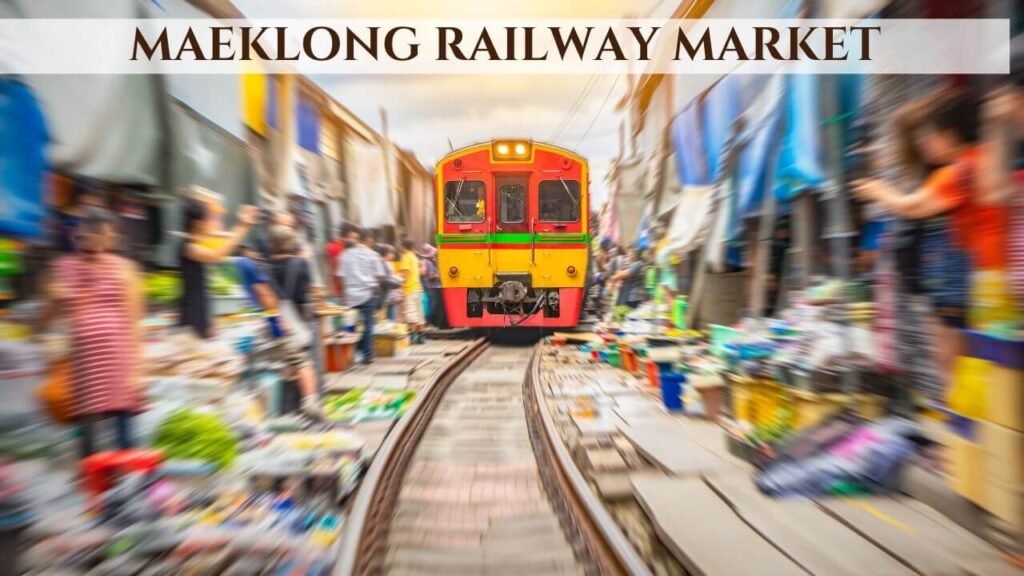 Maeklong railway market bangkok