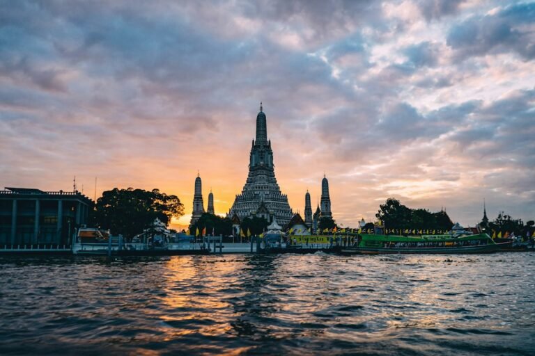 Bangkok skyline seen from the Chao Phraya River