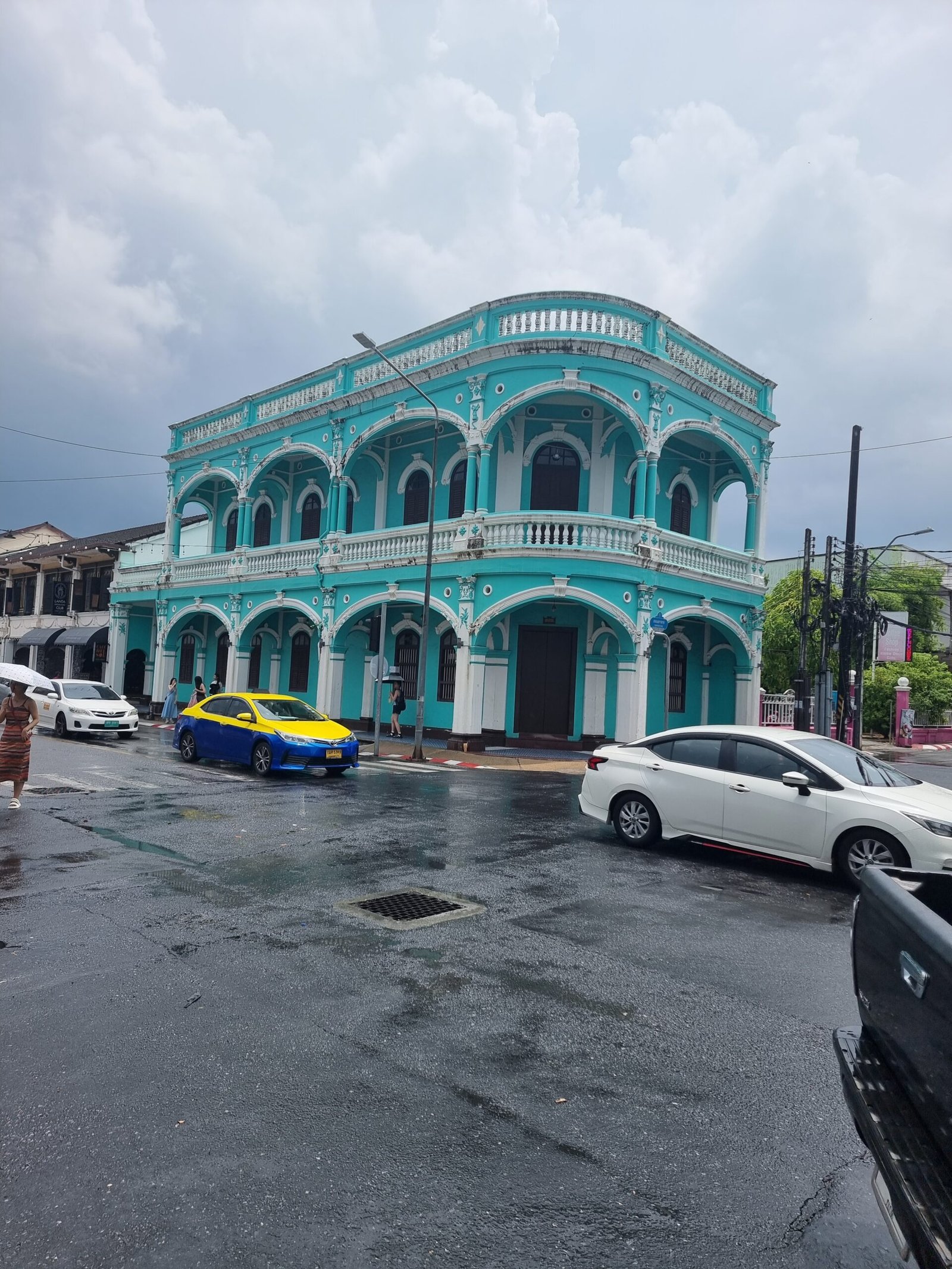 Colorful Sino-European building in Phuket Old Town, Thailand