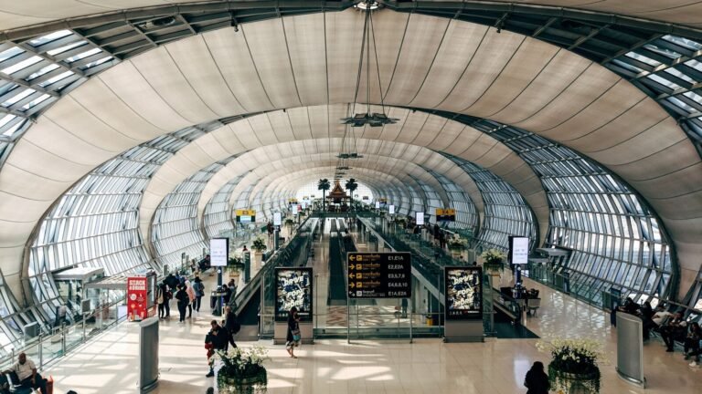 Inside Suvarnabhumi Airport in Bangkok, Thailand