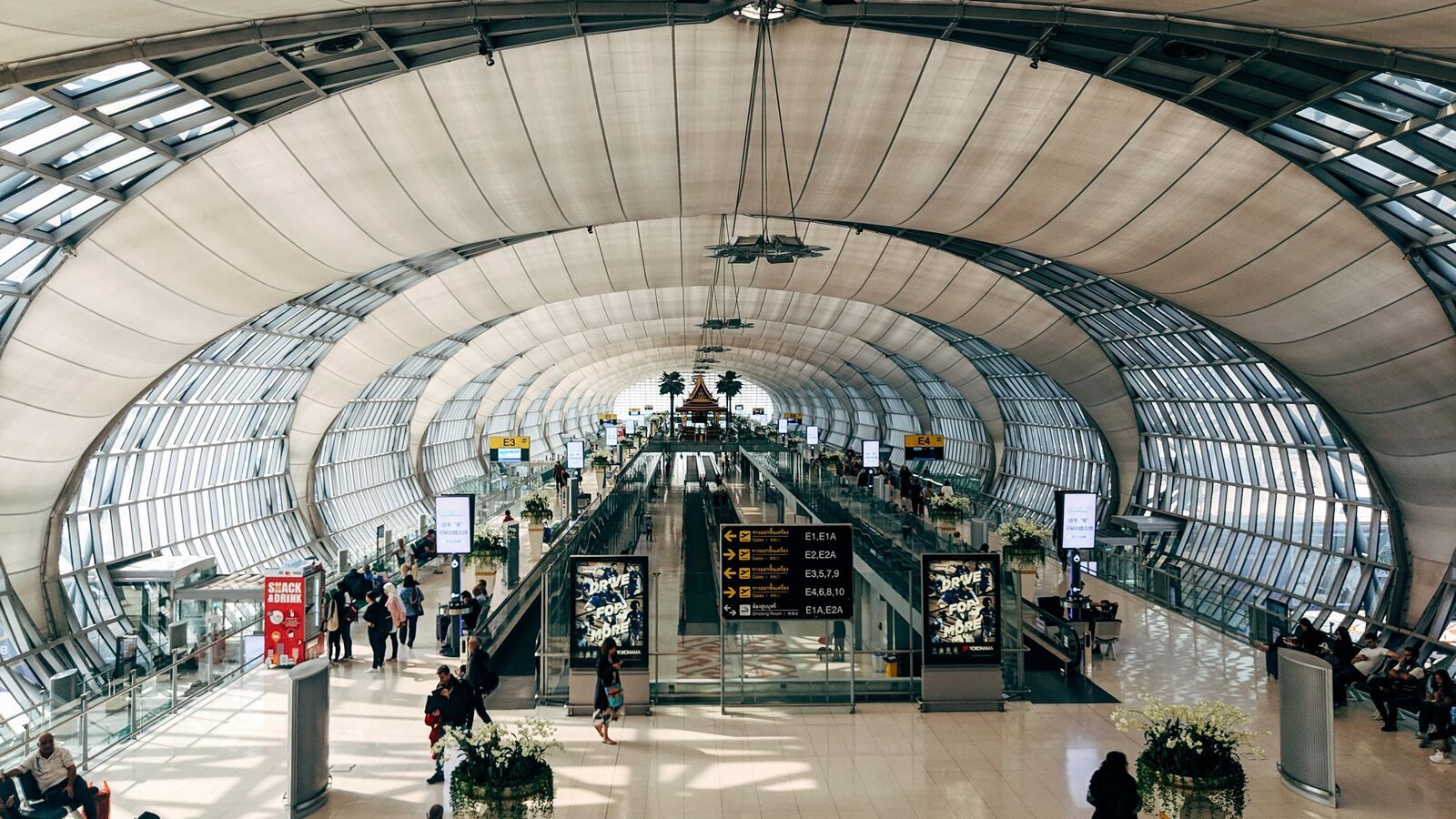 Inside Suvarnabhumi Airport in Bangkok, Thailand